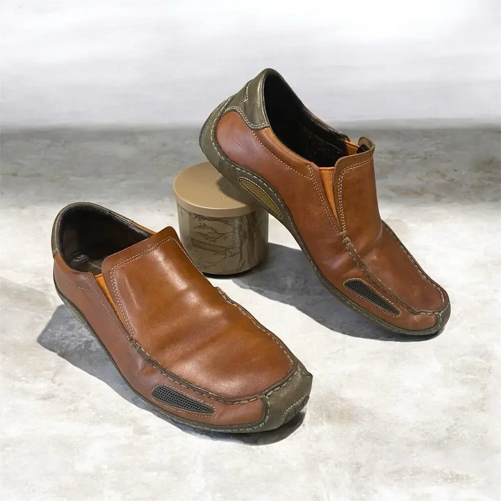 Cole Haan Shoes Mens Size 10 Brown Leather Slip On Casual Comfort Loafers